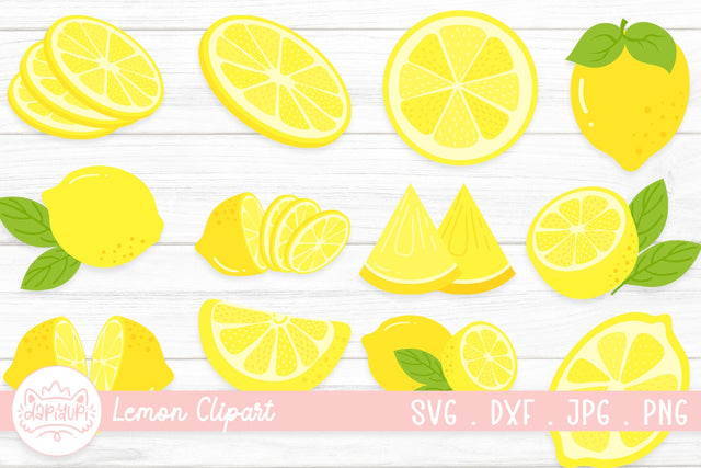 Lemon Clipart Bundle | Summer Fruit SVG SVG dapiyupi store 