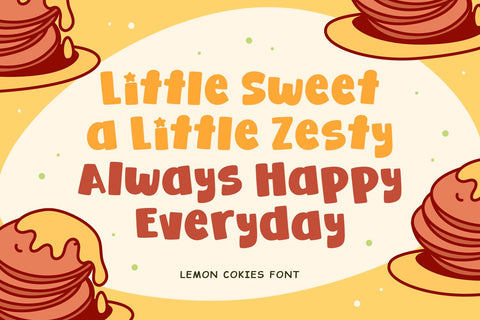 Lemon Cookies - Food Font Font Mozarella 