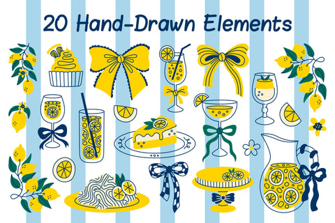 Lemon Food And Drink Doodles PNG Clipart Sublimation Rin Green 