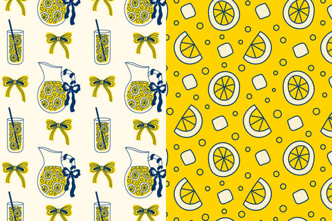 Lemon Food & Drink Seamless Patterns & Digital Papers Digital Pattern Rin Green 