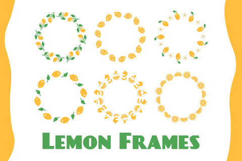 Lemon Frames PNG Clipart Sublimation Rin Green 