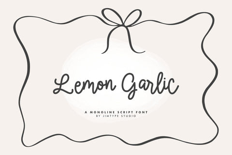 Lemon Garlic - Handwritten Font Font Jimtype Studio 