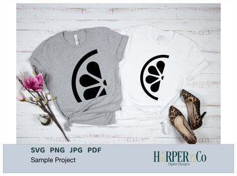 Lemon Half Outline 2 SVG PNG Cut EPS File SVG HarperNCo 