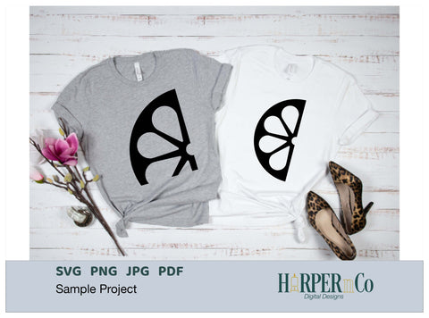 Lemon Half Outline 3 SVG PNG Cut EPS File SVG HarperNCo 