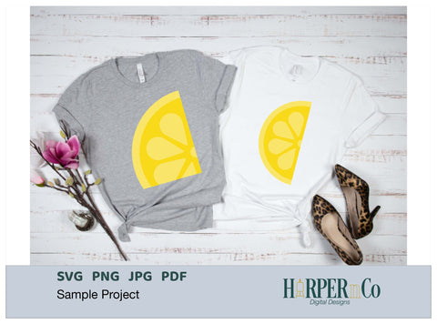Lemon Half SVG PNG Cut EPS File SVG HarperNCo 