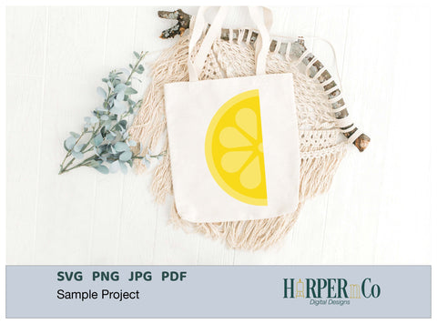 Lemon Half SVG PNG Cut EPS File SVG HarperNCo 