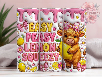 Lemon Highland Cow 20oz Tumbler, Lemon Highland Cow, Highland Cow Lemon, Lemon Cow, Highland Cow Tumbler, 20oz Tumbler, Cute Highland Cow, Tumbler Wrap Sublimation Li Zamperini 