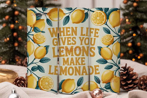 Lemon Lemonade Tumbler Wrap Sublimation DesignSVG 