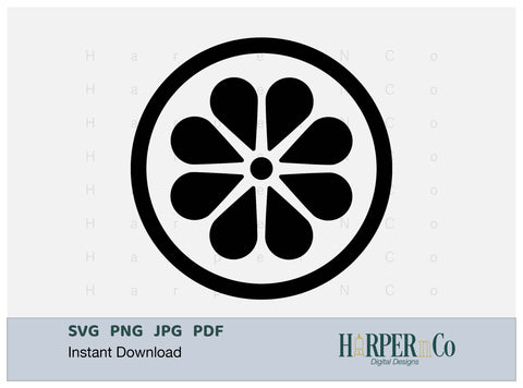 Lemon Outline 2 SVG PNG Cut EPS File SVG HarperNCo 