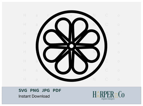 Lemon Outline 3 SVG PNG Cut EPS File SVG HarperNCo 