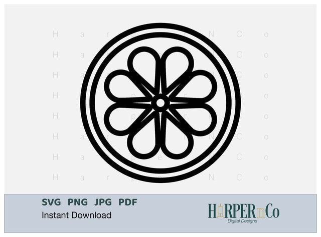Lemon Outline SVG PNG Cut EPS File SVG HarperNCo 