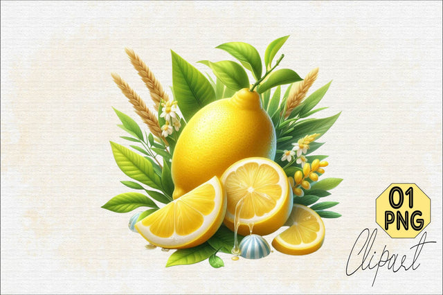 Lemon PNG, Summer PNG Sublimation Clipart Sublimation SVGArt 