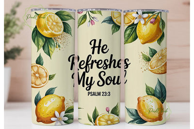 Lemon Refresh 20oz Tumbler Wrap Sublimation PixelChick 