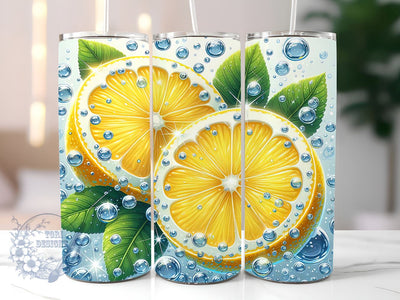 Lemon Slices Design wrap, Lemon Slices 20 oz Skinny Tumbler Sublimation Design, Instant Digital Download PNG, Lemon Slices Tumbler Wrap Sublimation ToriDesigns 
