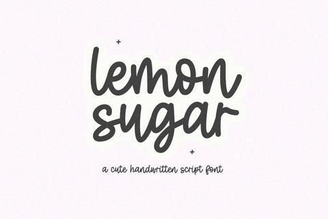 Lemon Sugar - Cute Script Font Font KA Designs 