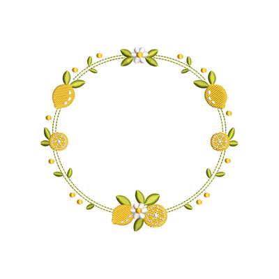 Lemon Summer Frame Embroidery Design Embroidery/Applique DESIGNS sg embroidery 