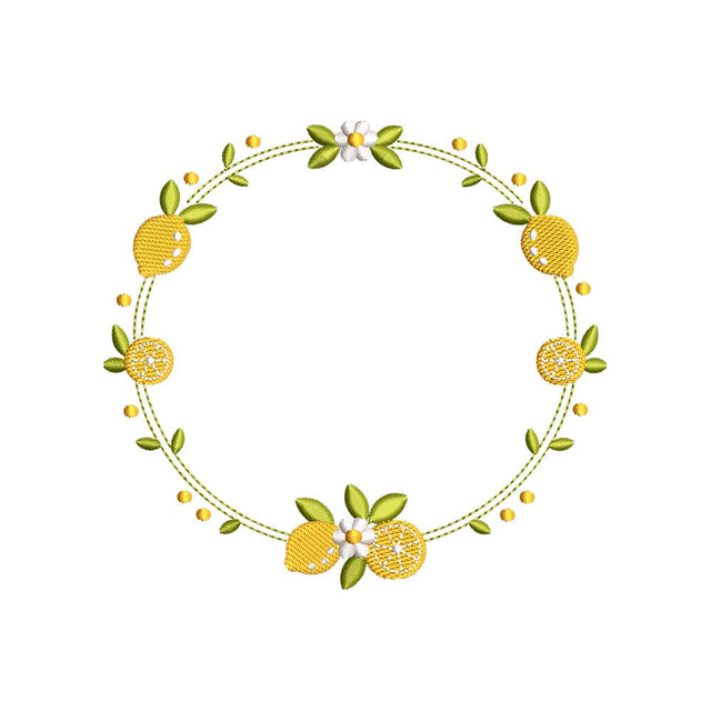 Lemon Summer Frame Embroidery Design Embroidery/Applique DESIGNS sg embroidery 
