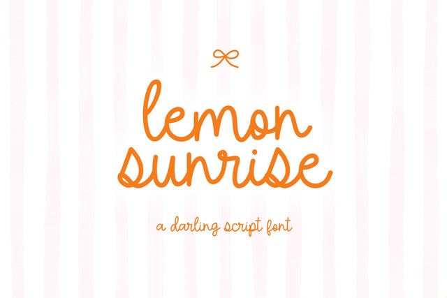 Lemon Sunrise - Cute Script Font Font KA Designs 