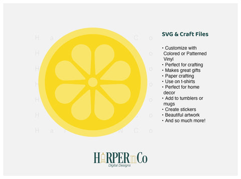 Lemon SVG PNG Cut EPS File SVG HarperNCo 