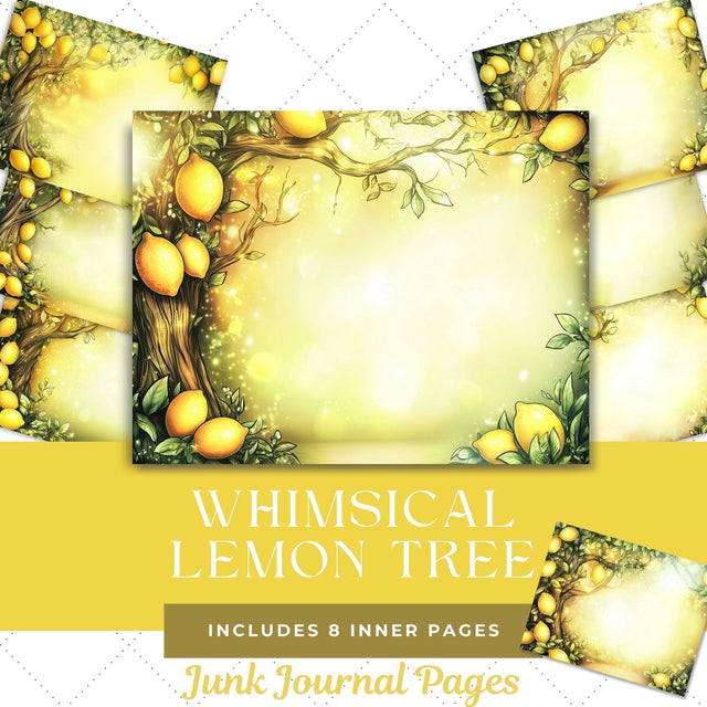 Lemon Tree Junk Journal Pages | Junk Journal Printable SVG Paige Cole Studio 