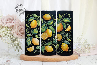 Lemon Zest 20oz Tumbler Wrap Sublimation sassyprint 