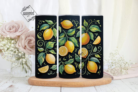Lemon Zest 20oz Tumbler Wrap Sublimation sassyprint 
