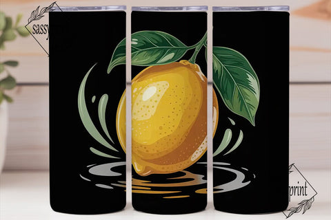 Lemon Zest 20oz Tumbler Wrap Sublimation sassyprint 