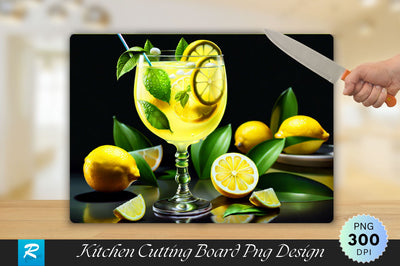 Lemonade Background Cutting Board Sublimation Regulrcrative 
