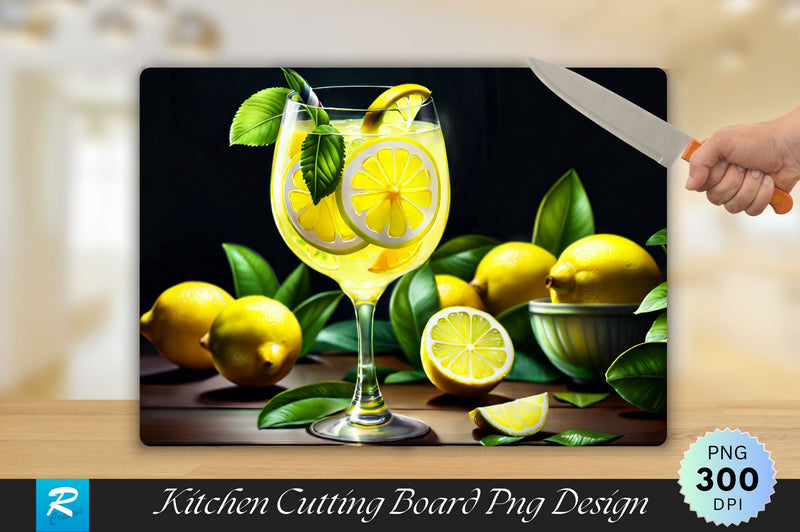 Lemonade Background Cutting Board Sublimation Regulrcrative 