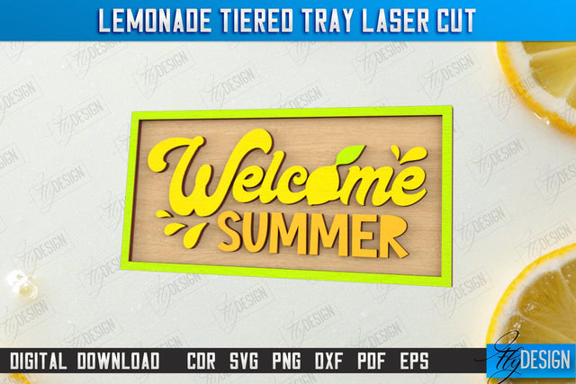 Lemonade Element Laser Cut | Summer Design | Lemonade Signs | Wall Décor | Lemons | CNC File SVG Fly Design 