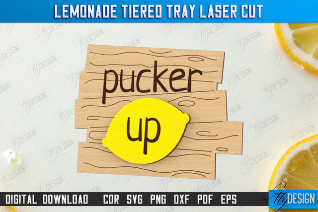 Lemonade Element Laser Cut | Summer Design | Lemonade Signs | Wall Décor | Lemons | CNC File SVG Fly Design 