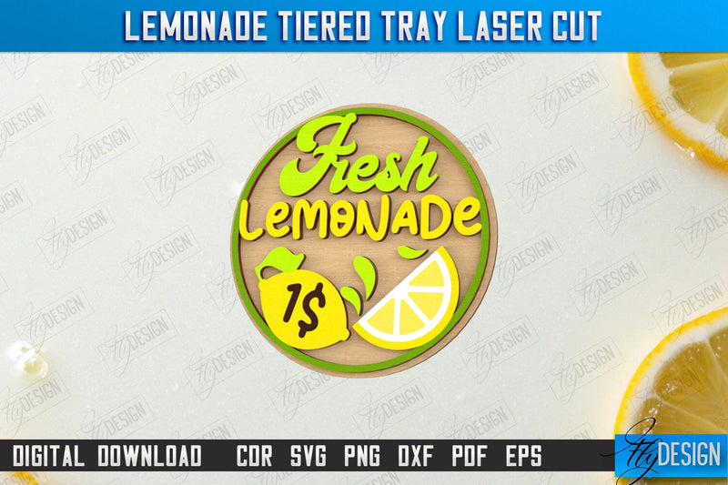 Lemonade Element Laser Cut | Summer Design | Lemonade Signs | Wall Décor | Lemons | CNC File SVG Fly Design 