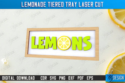 Lemonade Element Laser Cut | Summer Design | Lemonade Signs | Wall Décor | Lemons | CNC File SVG Fly Design 