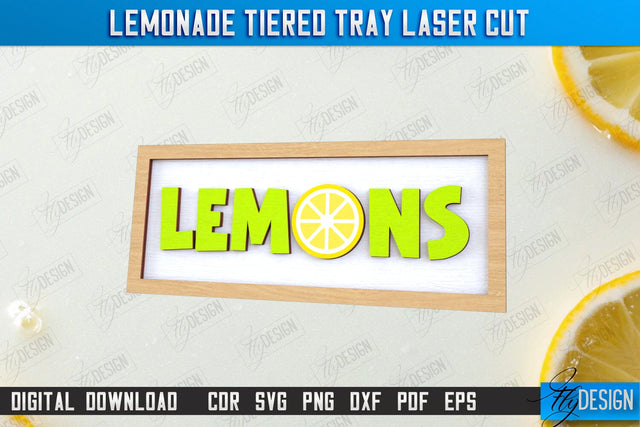 Lemonade Element Laser Cut | Summer Design | Lemonade Signs | Wall Décor | Lemons | CNC File SVG Fly Design 