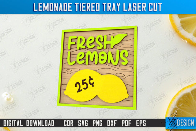 Lemonade Element Laser Cut | Summer Design | Lemonade Signs | Wall Décor | Lemons | CNC File SVG Fly Design 