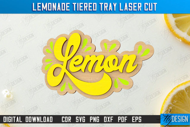 Lemonade Element Laser Cut | Summer Design | Lemonade Signs | Wall Décor | Lemons | CNC File SVG Fly Design 