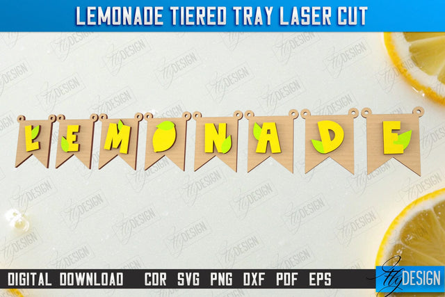 Lemonade Element Laser Cut | Summer Design | Lemonade Signs | Wall Décor | Lemons | Garland | CNC File SVG Fly Design 