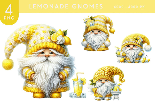 Lemonade Gnome Clipart Bundle Sublimation BijouBay 