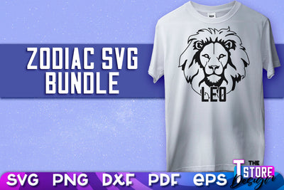 Leo SVG Design | Astrology | SVG Design | Zodiac SVG v.2 SVG The T Store Design 