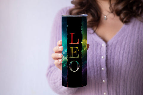 Leo Tumbler, Zodiac Tumbler, Astrology Tumbler, Tumbler Wrap PNG, Sublimation Tumbler Design Sublimation Designing with Marlo 