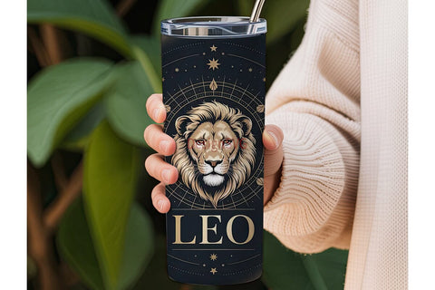 Leo Zodiac 20oz Tumbler Wrap Sublimation DesignSVG 