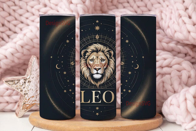 Leo Zodiac 20oz Tumbler Wrap Sublimation DesignSVG 