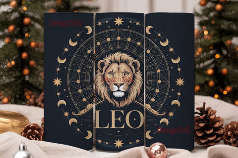 Leo Zodiac 20oz Tumbler Wrap Sublimation DesignSVG 