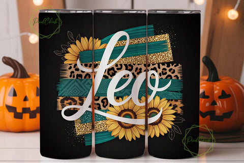Leo Zodiac 20oz Tumbler Wrap Sublimation PixelChick 