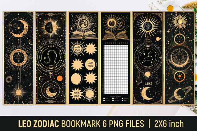 Leo zodiac bookmark Sublimation KMarinaDesign 