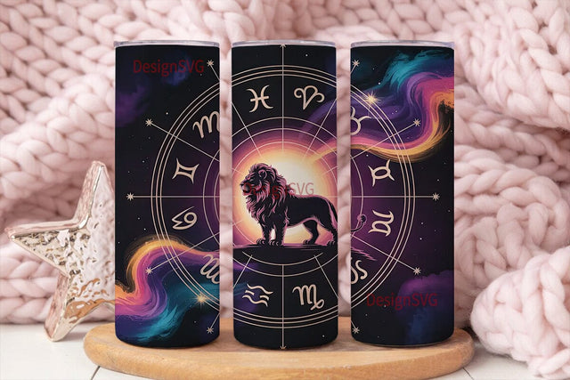Leo Zodiac Constellation 20oz Tumbler Sublimation DesignSVG 