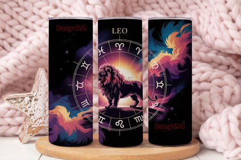 Leo Zodiac Constellation 20oz Tumbler Sublimation DesignSVG 