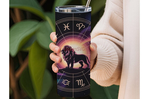 Leo Zodiac Constellation 20oz Tumbler Sublimation DesignSVG 