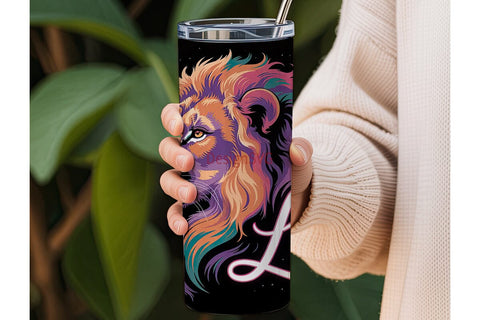 Leo Zodiac Lion 20oz Tumbler Wrap Sublimation DesignSVG 