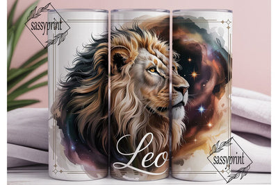 Leo Zodiac Nebula 20oz Tumbler Wrap Sublimation sassyprint 